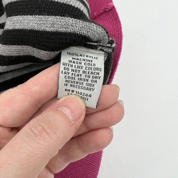 Eliza J Sweater Dress Shift Color Block Striped Black Coral Gray Scoop Neck S - Picture 4 of 5